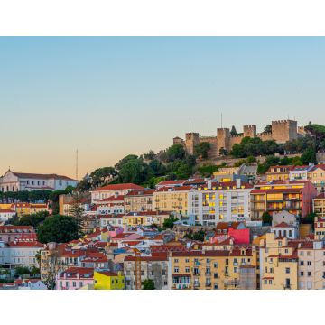 Lais Puzzle - Blick bei Sonnenuntergang auf die Burg Sao Jorge in Lissabon, Portugal - 40, 100, 200, 500, 1.000 & 2.000 Teile