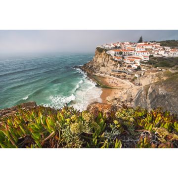 Lais Puzzle - Sintra, Lissabon, Portugal. Azenhas do Mar weißes Dorf Wahrzeichen auf der Klippe und Atlantik Wellen - 2.000 Teile