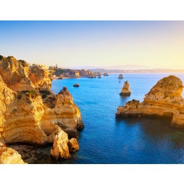 Lais Puzzle - Blick auf die Strandpromenade bei Sonnenaufgang, Algarve - 40, 100, 200, 500, 1.000 & 2.000 Teile