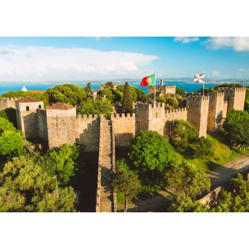 Lais Puzzle - Burg Sao Jorge oder Burg St. Georg in Lissabon, Portugal - 1.000 Teile