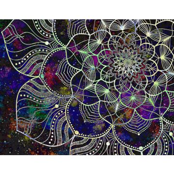 Lais Puzzle - Abstrakte alte Geometrien mit Sternenfeld und buntem Galaxienhintergrund, Aquarellmalerei und Mandala-Grafikdesign - 40, 100, 200, 500, 1.000 & 2.000 Teile