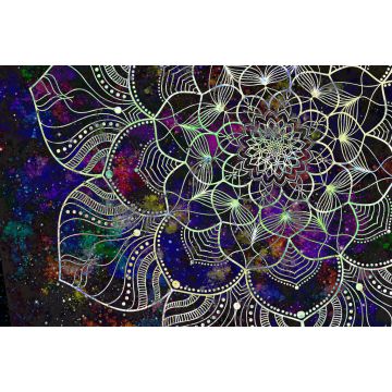 Lais Puzzle - Abstrakte alte Geometrien mit Sternenfeld und buntem Galaxienhintergrund, Aquarellmalerei und Mandala-Grafikdesign - 2.000 Teile