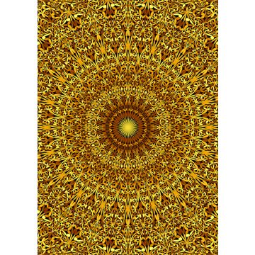 Lais Puzzle - Goldenes nahtloses florales Kaleidoskop-Mandala-Muster - 500, 1.000 & 2.000 Teile