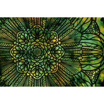 Lais Puzzle - Abstraktes Mandala Grafikdesign und Aquarell digitale Kunst Malerei - 2.000 Teile