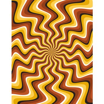 Lais Puzzle - Optische Bewegungstäuschung Goldene braune gebogene Streifenmuster bewegen sich um das Zentrum - 40, 100, 200, 500, 1.000 & 2.000 Teile