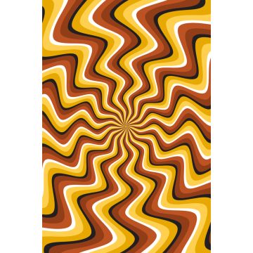 Lais Puzzle - Optische Bewegungstäuschung Goldene braune gebogene Streifenmuster bewegen sich um das Zentrum - 2.000 Teile