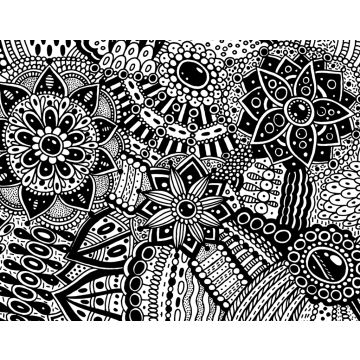 Lais Puzzle - Flower Ornament mit Mustern und verlassen. Psychedelische Kunst - 40, 100, 200, 500, 1.000 & 2.000 Teile