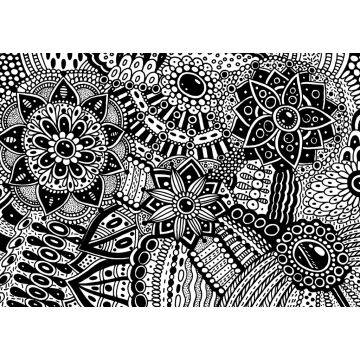 Lais Puzzle - Flower Ornament mit Mustern und verlassen. Psychedelische Kunst - 1.000 Teile