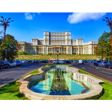 Lais Puzzle - Berühmtes Parlamentsgebäude in der Hauptstadt Bukarest an einem schönen sonnigen Frühlingstag in Rumänien - 40, 100, 200, 500, 1.000 & 2.000 Teile