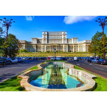 Lais Puzzle - Berühmtes Parlamentsgebäude in der Hauptstadt Bukarest an einem schönen sonnigen Frühlingstag in Rumänien - 1.000 Teile