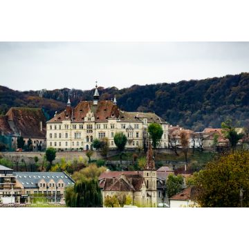 Lais Puzzle - Alte Stadt Sighisoara in Rumänien, Panoramablick auf alten Uhrenturm, Burg und mittelalterliche Architektur. Historische europäische Stadt mit Dracula-Haus - 2.000 Teile