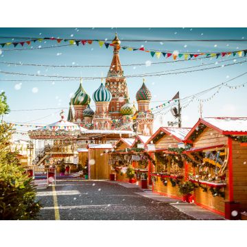 Lais Puzzle - Weihnachtlicher Dorfmarkt auf dem Roten Platz in Moskau, Russland - 40, 100, 200, 500, 1.000 & 2.000 Teile