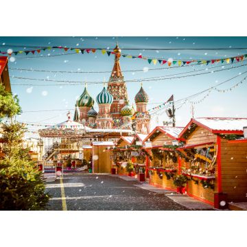 Lais Puzzle - Weihnachtlicher Dorfmarkt auf dem Roten Platz in Moskau, Russland - 1.000 Teile