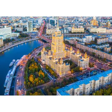 Lais Puzzle - Luftaufnahme der Stadt Moskau mit dem Moskwa-Fluss, Russland, Moskauer Skyline mit historischen Wolkenkratzern und dem Moskwa-Fluss - 1.000 Teile