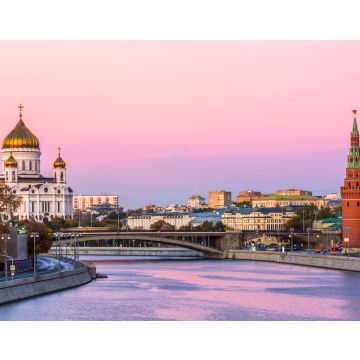 Lais Puzzle - Christ-Erlöser-Kathedrale und Moskwa-Fluss in der Abenddämmerung in Moskau, Russland, Architektur und Wahrzeichen von Moskau - 40, 100, 200, 500, 1.000 & 2.000 Teile
