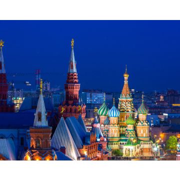Lais Puzzle - Basilius-Kathedrale auf dem Roten Platz in Moskau bei Nacht, altes Moskau Basilius-Kathedrale ist die wichtigste Touristenattraktion der Stadt, Russland - 40, 100, 200, 500, 1.000 & 2.000 Teile