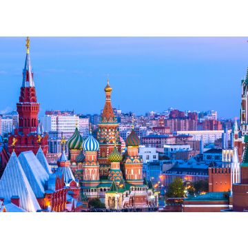 Lais Puzzle - Basilius-Kathedrale auf dem Roten Platz in Moskau bei Nacht - 500, 1.000 & 2.000 Teile
