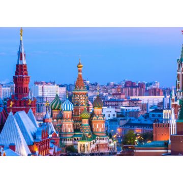 Lais Puzzle - Basilius-Kathedrale auf dem Roten Platz in Moskau bei Nacht - 1.000 Teile