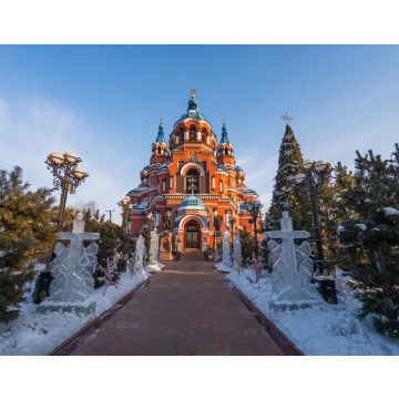 Lais Puzzle - Kasaner orthodoxe Kirche Ikone der Mutter Gottes im Stadtzentrum von Irkutsk im Winter, Russland, Sibirien - 40, 100, 200, 500, 1.000 & 2.000 Teile