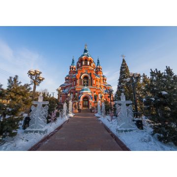 Lais Puzzle - Kasaner orthodoxe Kirche Ikone der Mutter Gottes im Stadtzentrum von Irkutsk im Winter, Russland, Sibirien - 1.000 Teile