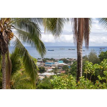 Lais Puzzle - Blick auf Schiffe im Iron Bottom Sound, über Chinatown und Kukum Highway in Honiara, Salomonen - 2.000 Teile