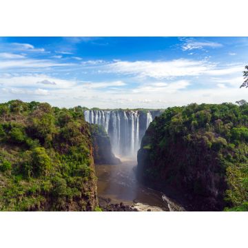 Lais Puzzle - Panoramablick mit dramatischem Wasserfall und Wolken an den Victoriafällen, Simbabwe, Sambia - 1.000 Teile
