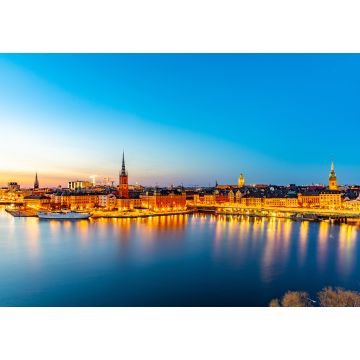 Lais Puzzle - Sonnenuntergangsansicht der Gamla stan in Stockholm von der Insel Sodermalm, Schweden - 1.000 Teile