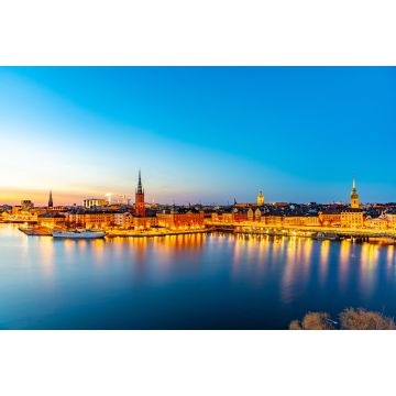 Lais Puzzle - Sonnenuntergangsansicht der Gamla stan in Stockholm von der Insel Sodermalm, Schweden - 2.000 Teile