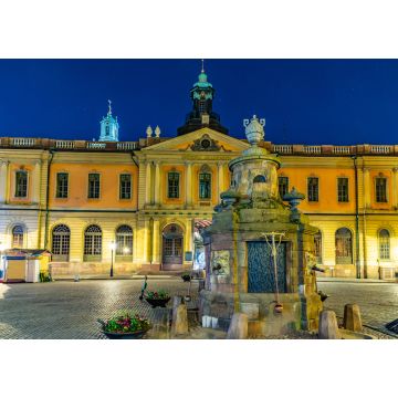 Lais Puzzle - Nachtansicht des Gebäudes der Svenska Akademien, in dem das Nobelmuseum untergebracht ist, in Stockholm, Schweden - 1.000 Teile