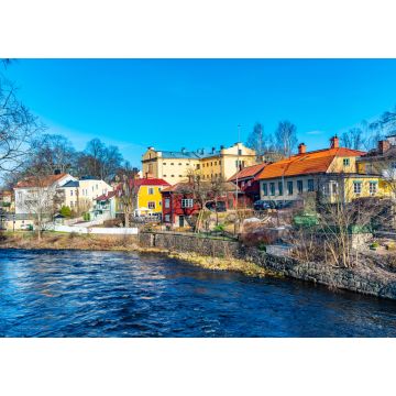 Lais Puzzle - Wohngebäude entlang des Flusses Gavlean in Gavle, Schweden - 1.000 Teile