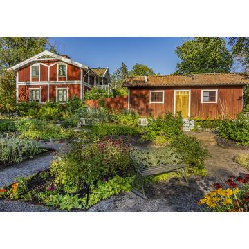 Lais Puzzle - Traditionelle Architektur eines alten schwedischen Gebäudes auf der Insel Djurgarden, einem historischen Erholungsgebiet. Stockholm, Schweden - 1.000 Teile