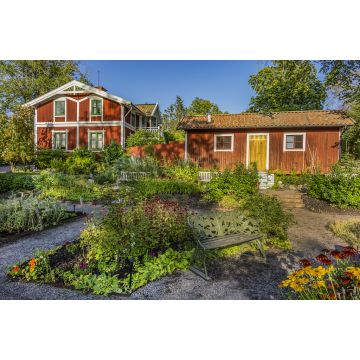 Lais Puzzle - Traditionelle Architektur eines alten schwedischen Gebäudes auf der Insel Djurgarden, einem historischen Erholungsgebiet. Stockholm, Schweden - 2.000 Teile