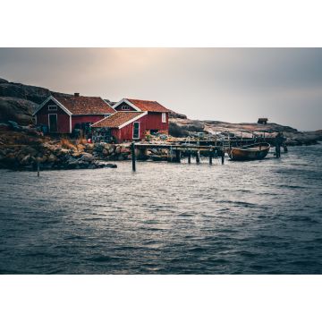 Lais Puzzle - See in Schweden, tolle Landschaft am Morgen bei Sonnenaufgang, schwedische Kultur und Wälder, am See und am Meer. Wasser Langzeitbelichtung - 1.000 Teile