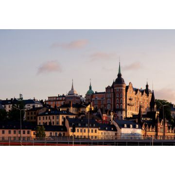 Lais Puzzle - Gestapelte Gebäude auf einem Hügel in Stockholm Schweden während des Sonnenuntergangs im Sommer - 2.000 Teile