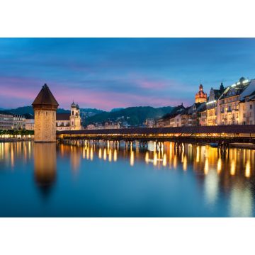 Lais Puzzle - Luzern. Bild von Luzern, Schweiz während der blauen Stunde in der Dämmerung - 1.000 Teile