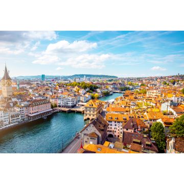 Lais Puzzle - Panoramablick auf die Altstadt von Zürich Stadt in der Schweiz - 2.000 Teile