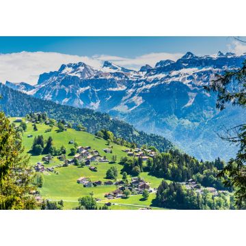 Lais Puzzle - Schweiz, Dorf Beatenberg und Alpenansicht - 1.000 Teile