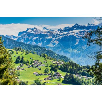 Lais Puzzle - Schweiz, Dorf Beatenberg und Alpenansicht - 2.000 Teile