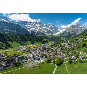 Lais Puzzle - Schweiz, Engelberg Gebäude und Alpenblick - 1.000 Teile