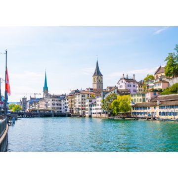 Lais Puzzle - Stadtzentrum von Zürich mit den berühmten Kirchen Fraumünster und Grossmünster und dem Fluss Limmat - 1.000 Teile