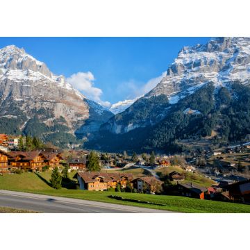 Lais Puzzle - Panoramablick auf das schöne Bergdorf Grindelwald in der Schweiz - 1.000 Teile