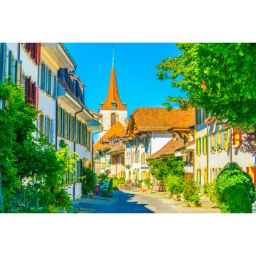 Lais Puzzle - Enge Gasse im historischen Zentrum von Murten, Schweiz - 2.000 Teile