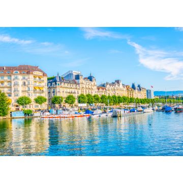 Lais Puzzle - Stadtbild von Genf hinter dem Genfer See/Lac Leman in der Schweiz - 1.000 Teile
