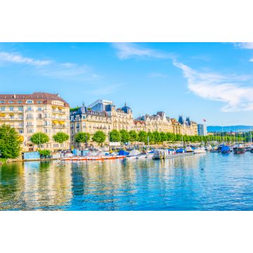 Lais Puzzle - Stadtbild von Genf hinter dem Genfer See/Lac Leman in der Schweiz - 2.000 Teile