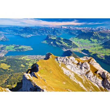 Lais Puzzle - Luzernersee und Alpengipfel aus der Luft vom Pilatus - 2.000 Teile