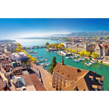 Lais Puzzle - Zürichsee und Limmatufer aus der Vogelperspektive - 2.000 Teile