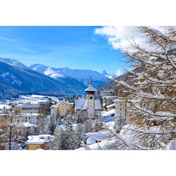 Lais Puzzle - Landschaft des Wintersportorts Davos, Schweiz - 1.000 Teile