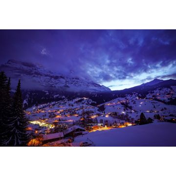 Lais Puzzle - malerische Bergansicht von Grindelwald, Schweiz im Winter - 2.000 Teile