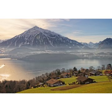 Lais Puzzle - Panorama der Schweiz in Thun im Winter - 2.000 Teile