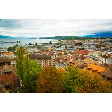 Lais Puzzle - Genf, Schweiz: Blick auf Stadt und See vom Turm der Kathedrale St. Peter aus - 2.000 Teile